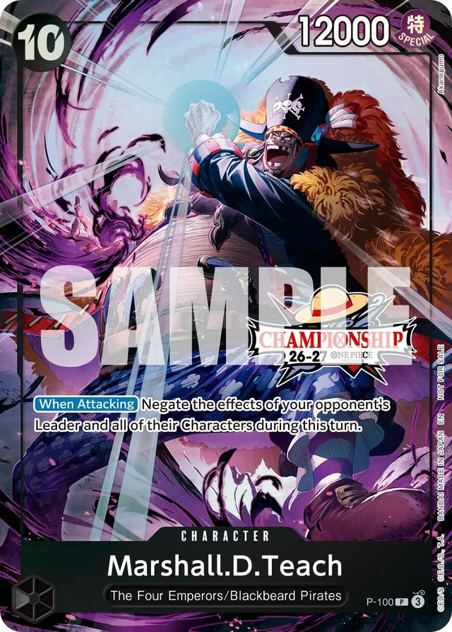 Image for Marshall.D.Teach (CS 26-27 Event Pack Finalist Ver.) (P-100) (Foil) (One Piece Promotion Cards) (OP-PR) - One Piece Card Game