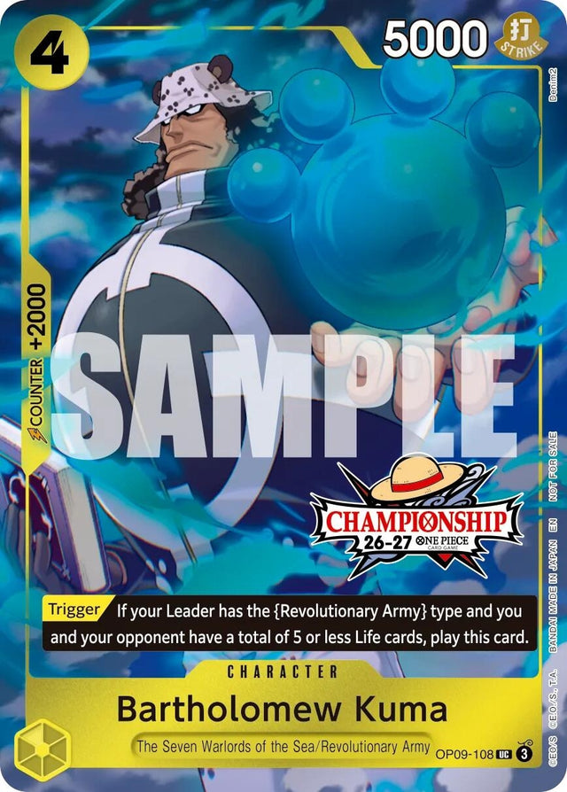 Image for Bartholomew Kuma (CS 26-27 Celebration Pack) (OP09-108) (Foil) (One Piece Promotion Cards) (OP-PR) - One Piece Card Game