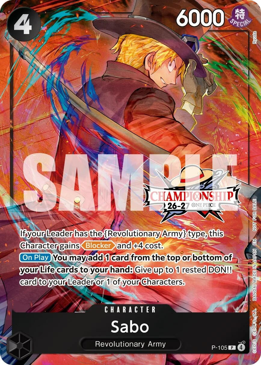 Image for Sabo (CS 26-27 Celebration Pack) (P-105) (Foil) (One Piece Promotion Cards) (OP-PR) - One Piece Card Game