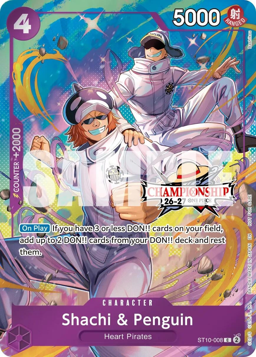 Image for Shachi & Penguin (CS 26-27 Celebration Pack) (ST10-008) (Foil) (One Piece Promotion Cards) (OP-PR) - One Piece Card Game