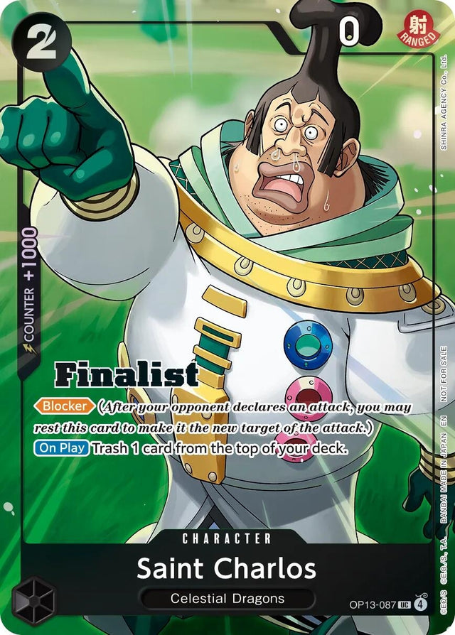 Image for Saint Charlos (Finalist Card Set Vol. 1) (OP13-087) (Foil) (One Piece Promotion Cards) (OP-PR) - One Piece Card Game