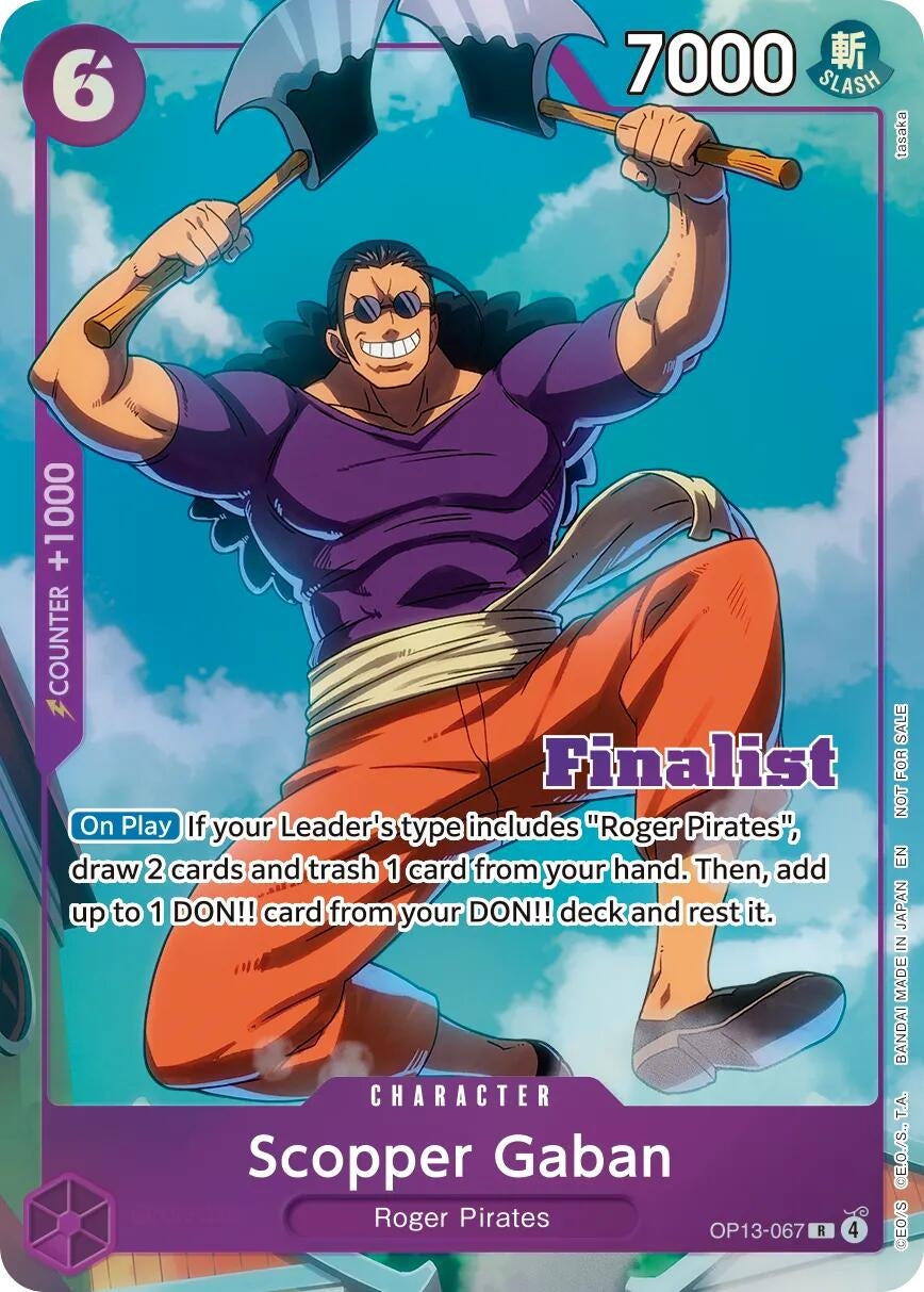 Image for Scopper Gaban (CS 26-27 Finalist Card Set Vol.1) (OP13-067) (Foil) (One Piece Promotion Cards) (OP-PR) - One Piece Card Game