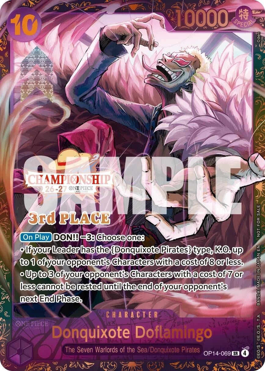 Image for Donquixote Doflamingo (CS 26-27 3rd Place Trophy Card) (OP14-069) (Foil) (One Piece Promotion Cards) (OP-PR) - One Piece Card Game