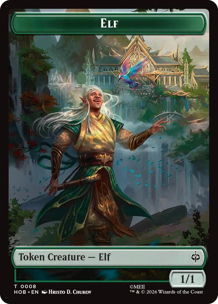 Image for Elf // Treasure (0013) Double-Sided Token (8 // 13) (Foil) (The Hobbit) (HOB) - Magic: The Gathering