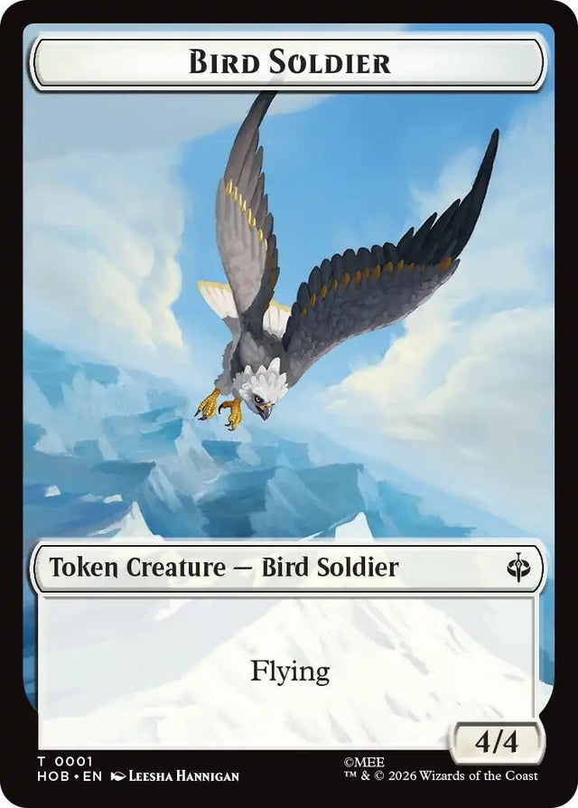 Image for Bird Soldier // Axe Double-Sided Token (1 // 10) (Foil) (The Hobbit) (HOB) - Magic: The Gathering