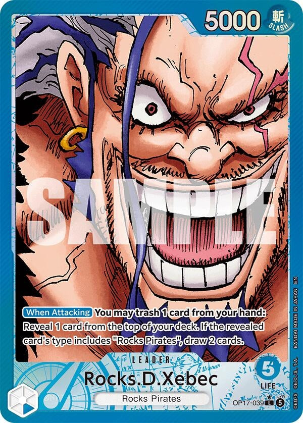 Image for Rocks.D.Xebec (039) (Alternate Art) (OP17-039) (Foil) (The World's Strongest Warriors) (OP17) - One Piece Card Game