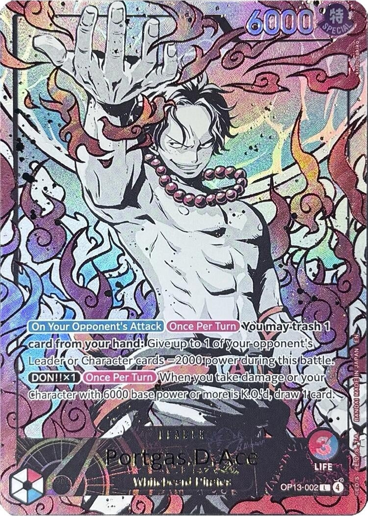 Image for Portgas.D.Ace (English Version 3rd Anniversary Set) (OP13-002) (Foil) (One Piece Promotion Cards) (OP-PR) - One Piece Card Game