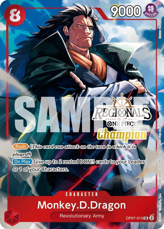Image for Monkey.D.Dragon (Regionals Champion Card Set 26-27 Vol.2) (OP07-015) (Foil) (One Piece Promotion Cards) (OP-PR) - One Piece Card Game
