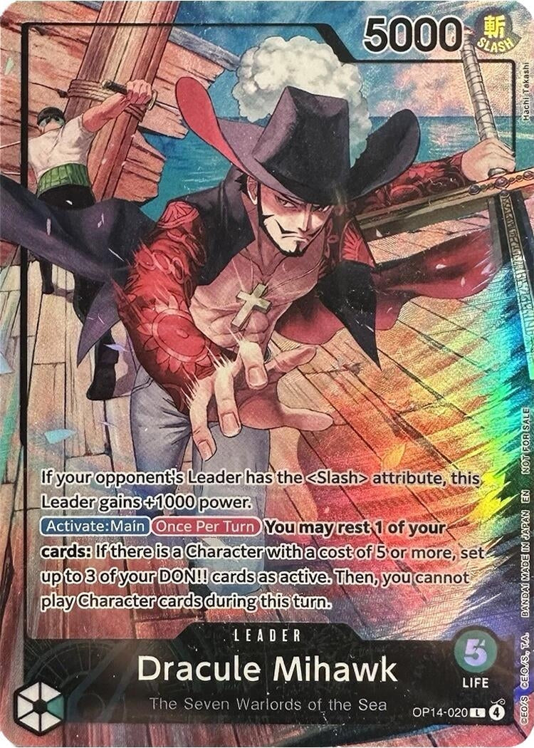 Image for Dracule Mihawk (2026 PSA Magazine Promo) (OP14-020) (Foil) (One Piece Promotion Cards) (OP-PR) - One Piece Card Game