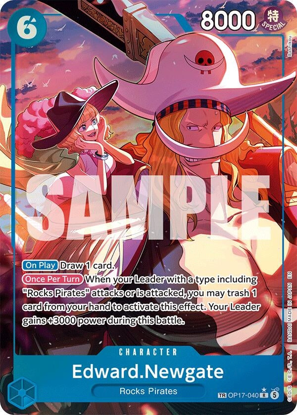 Image for Edward.Newgate (040) (TR) (OP17-040) (Foil) (The World's Strongest Warriors) (OP17) - One Piece Card Game