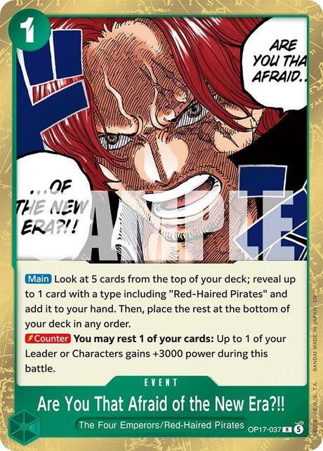 Image for Are You That Afraid of the New Era?! (OP17-037) (Foil) (The World's Strongest Warriors) (OP17) - One Piece Card Game