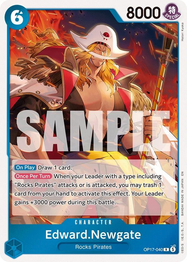 Image for Edward.Newgate (040) (OP17-040) (Foil) (The World's Strongest Warriors) (OP17) - One Piece Card Game