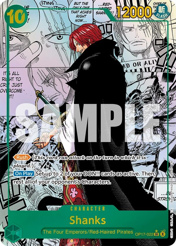Image for Shanks (022) (Manga) (OP17-022) (Foil) (The World's Strongest Warriors) (OP17) - One Piece Card Game