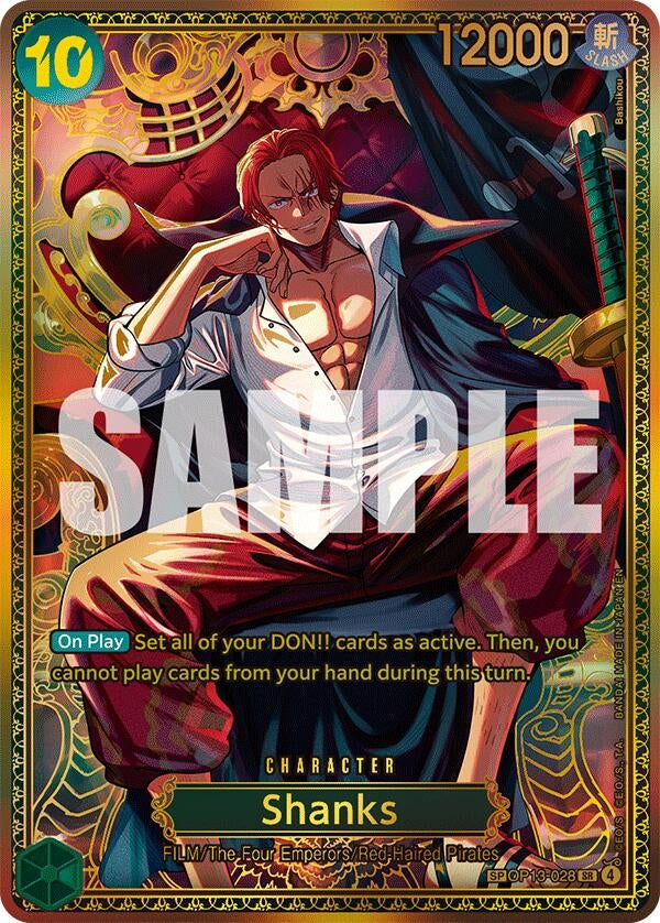 Image for Shanks (OP13-028) (SP) (OP13-028) (Foil) (The World's Strongest Warriors) (OP17) - One Piece Card Game