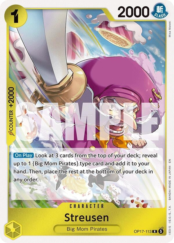 Image for Streusen (113) (OP17-113) (Foil) (The World's Strongest Warriors) (OP17) - One Piece Card Game