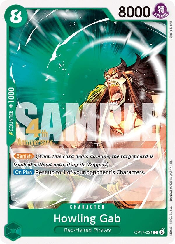 Image for Howling Gab (OP17-024) (The World's Strongest Warriors Release Event Cards) (OP17 RE) - One Piece Card Game
