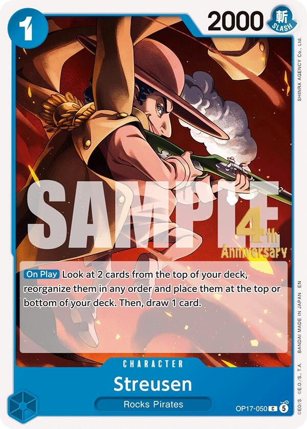 Image for Streusen (050) (OP17-050) (The World's Strongest Warriors Release Event Cards) (OP17 RE) - One Piece Card Game