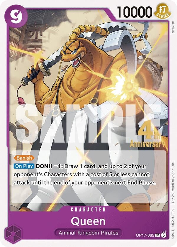Image for Queen (OP17-065) (The World's Strongest Warriors Release Event Cards) (OP17 RE) - One Piece Card Game