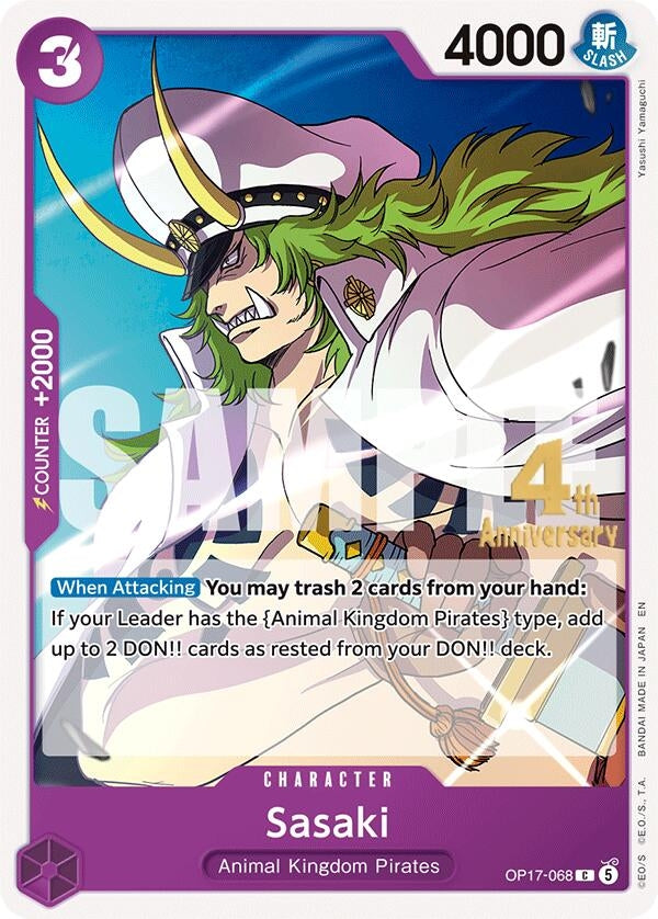 Image for Sasaki (OP17-068) (The World's Strongest Warriors Release Event Cards) (OP17 RE) - One Piece Card Game