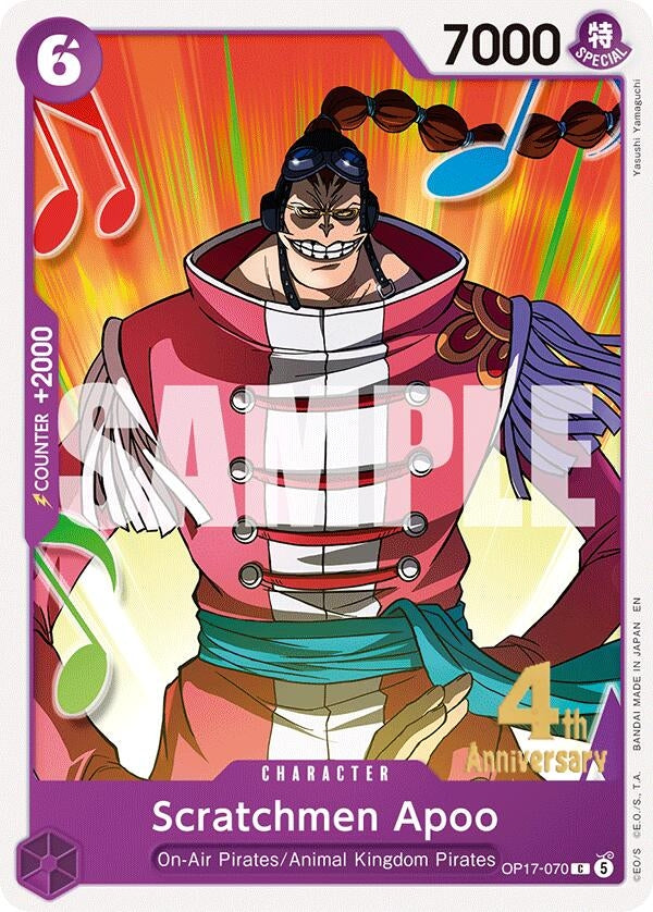 Image for Scratchmen Apoo (OP17-070) (The World's Strongest Warriors Release Event Cards) (OP17 RE) - One Piece Card Game