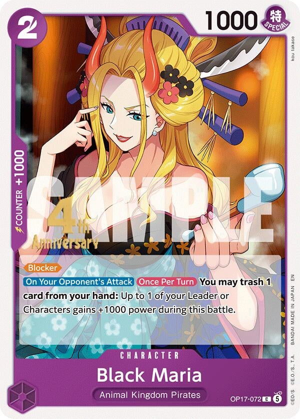 Image for Black Maria (OP17-072) (The World's Strongest Warriors Release Event Cards) (OP17 RE) - One Piece Card Game