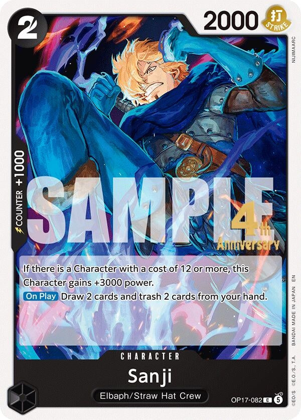 Image for Sanji (OP17-082) (The World's Strongest Warriors Release Event Cards) (OP17 RE) - One Piece Card Game