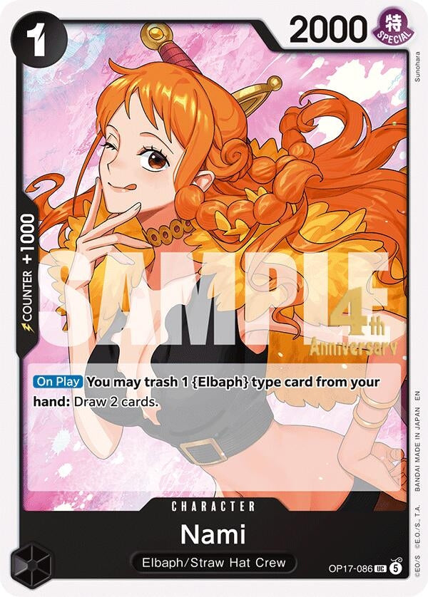 Image for Nami (086) (OP17-086) (The World's Strongest Warriors Release Event Cards) (OP17 RE) - One Piece Card Game