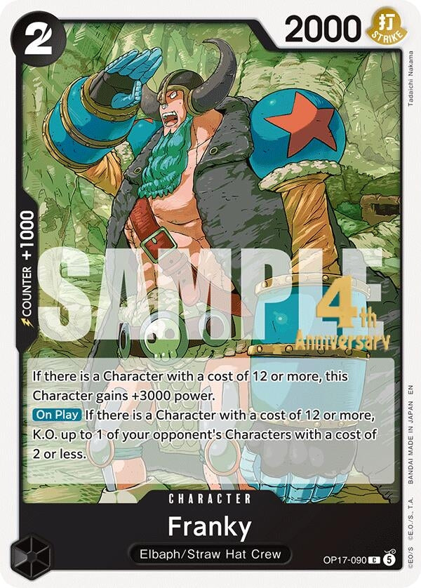 Image for Franky (OP17-090) (The World's Strongest Warriors Release Event Cards) (OP17 RE) - One Piece Card Game