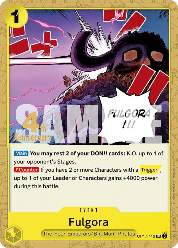 Image for Fulgora (OP17-116) (The World's Strongest Warriors Release Event Cards) (OP17 RE) - One Piece Card Game
