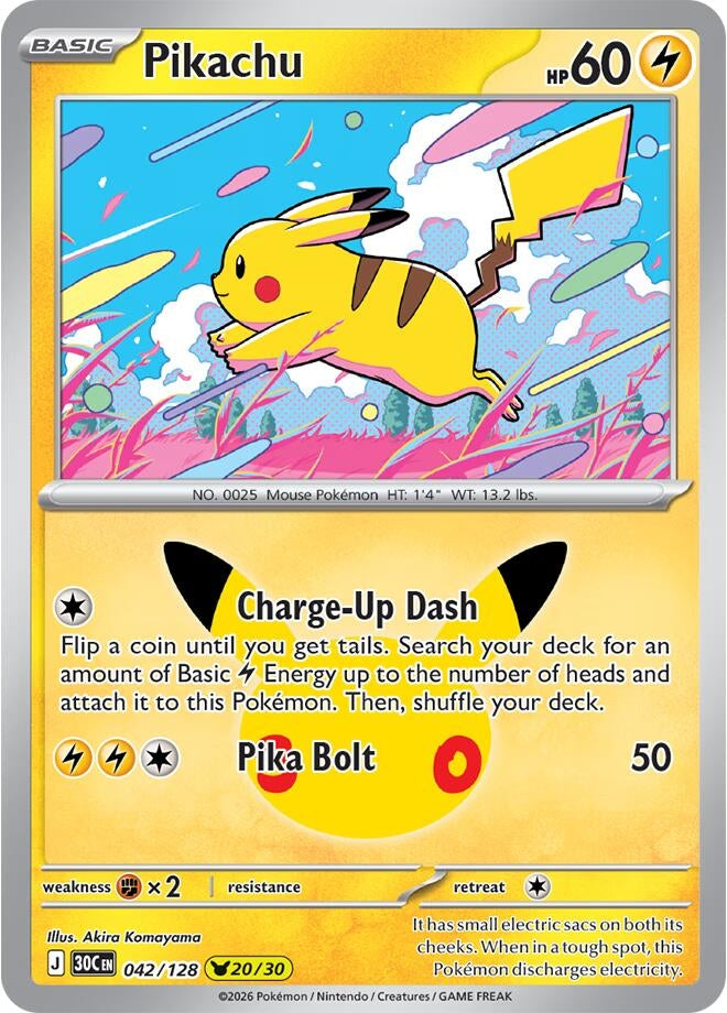 Image for Pikachu (Holofoil) (ME: 30th Celebration) (30C) - Pokemon