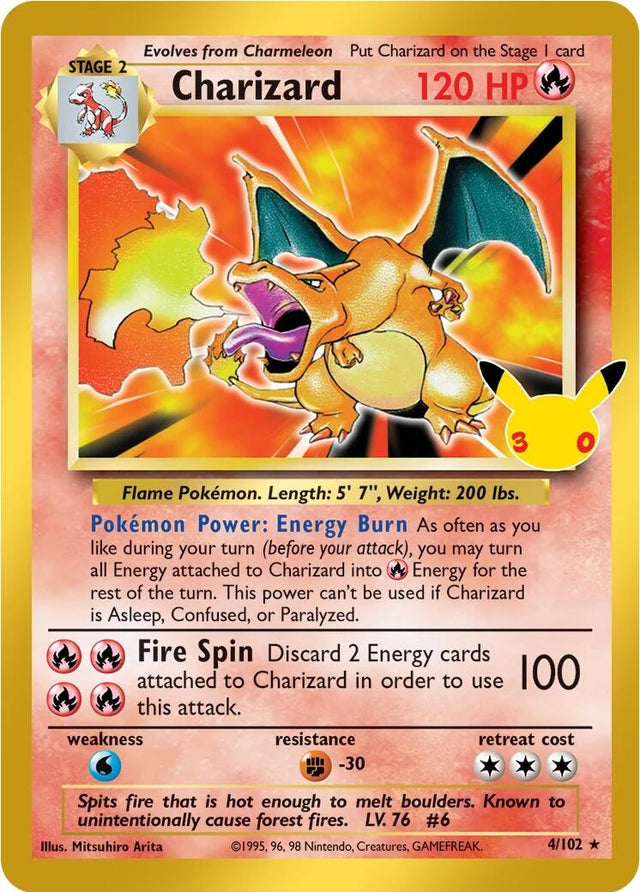 Image for Charizard (4/102) (Holofoil) (ME: 30th Celebration Classic Collection) (30C) - Pokemon
