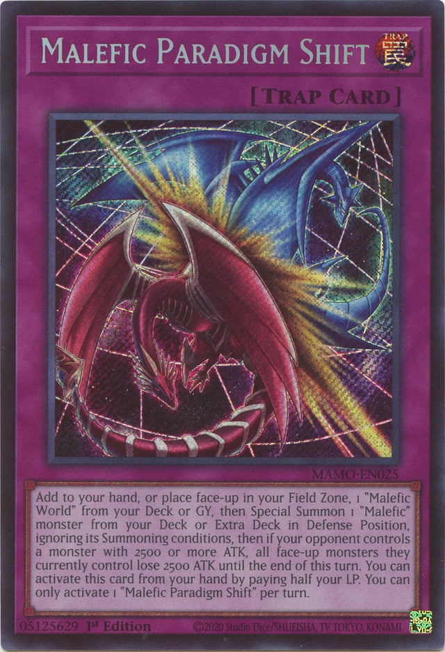 Image for Malefic Paradigm Shift (Secret Rare) (MAMO-EN025) (1st Edition) (Magnificent Monsters) (MAMO) - YuGiOh