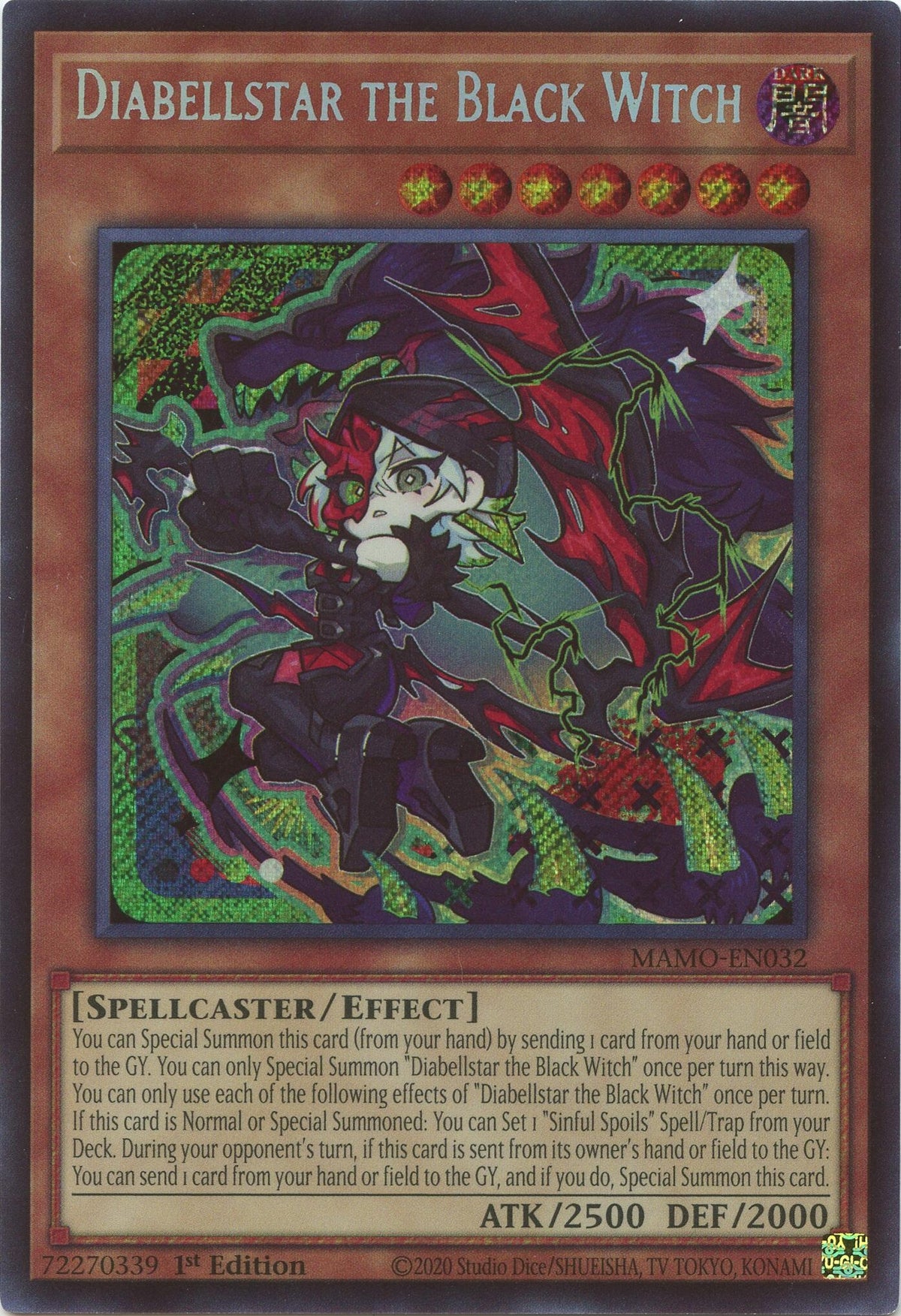 Image for Diabellstar the Black Witch (Secret Rare) (MAMO-EN032) (1st Edition) (Magnificent Monsters) (MAMO) - YuGiOh