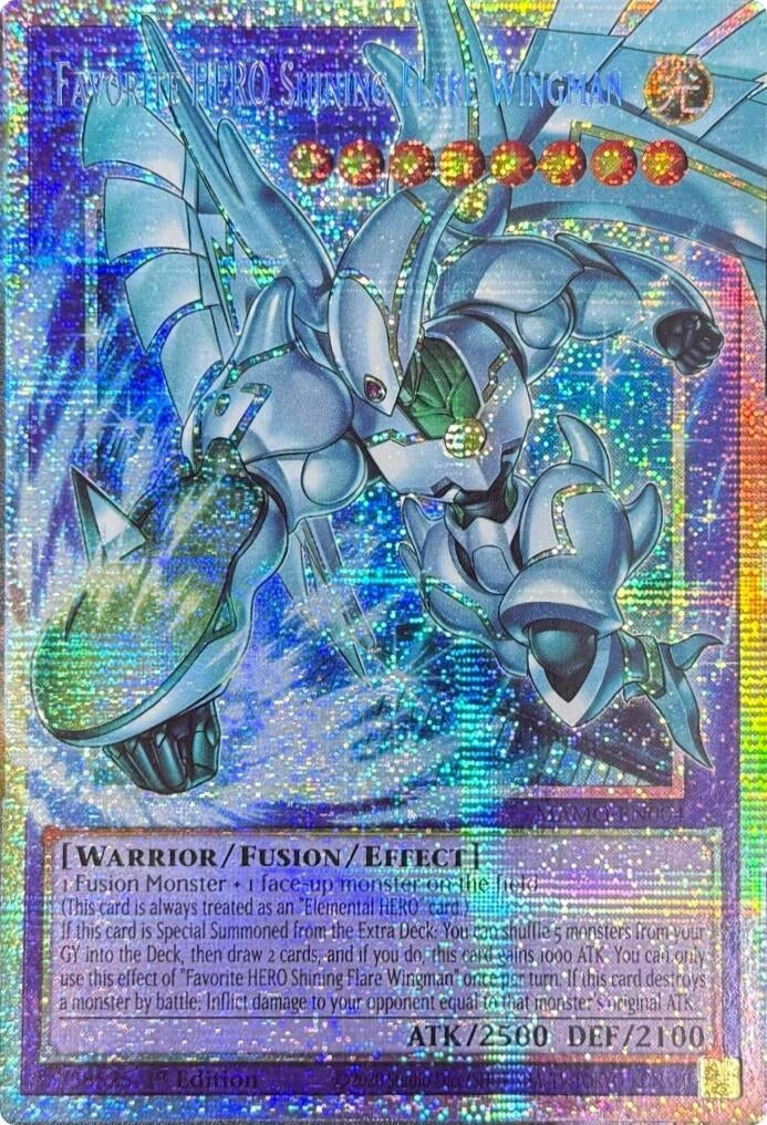 Image for Favorite HERO Shining Flare Wingman (Starlight Rare) (Extended Art) (MAMO-EN004) (1st Edition) (Magnificent Monsters) (MAMO) - YuGiOh