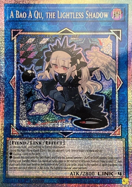 Image for A Bao A Qu, the Lightless Shadow (Starlight Rare) (MAMO-EN038) (1st Edition) (Magnificent Monsters) (MAMO) - YuGiOh