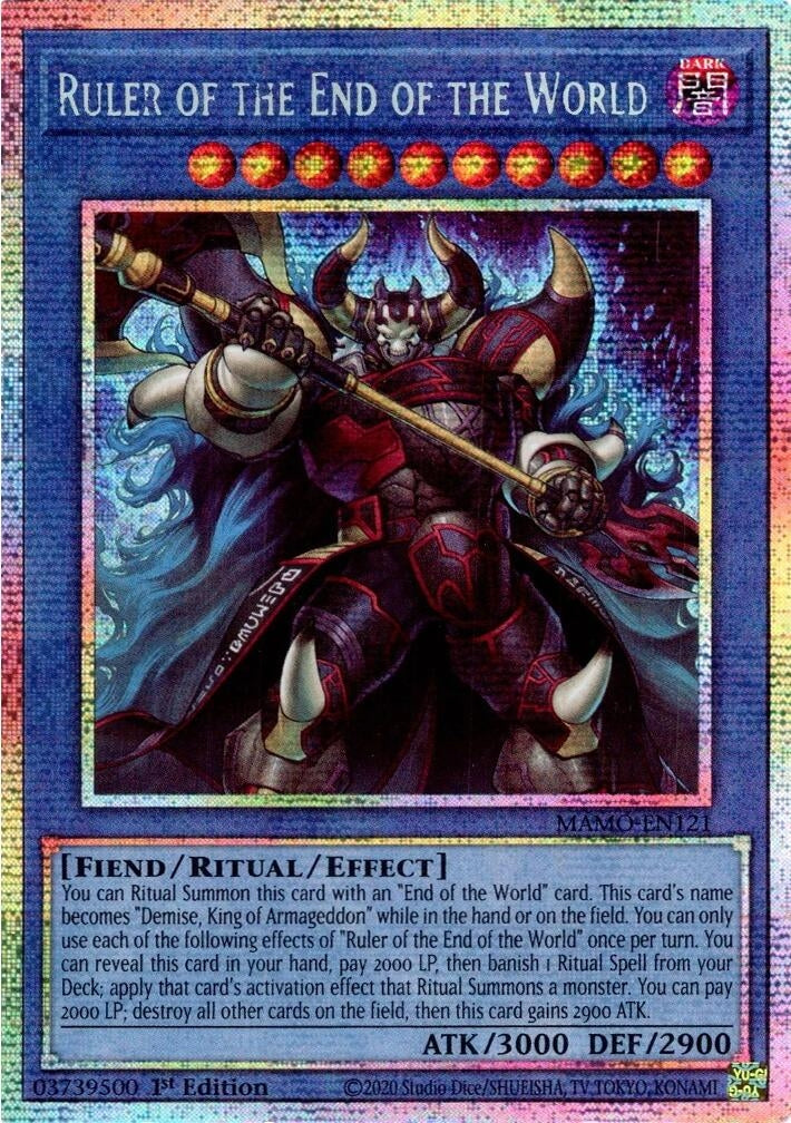 Image for Ruler of the End of the World (Starlight Rare) (MAMO-EN121) (1st Edition) (Magnificent Monsters) (MAMO) - YuGiOh