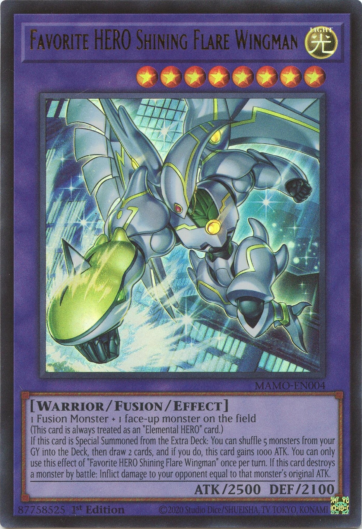 Image for Favorite HERO Shining Flare Wingman (MAMO-EN004) (1st Edition) (Magnificent Monsters) (MAMO) - YuGiOh