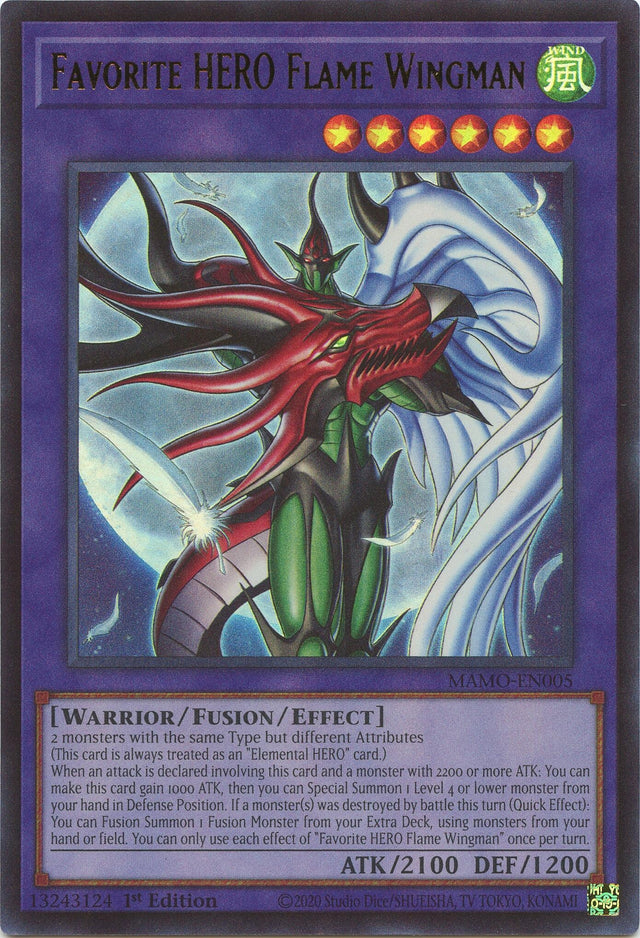 Image for Favorite HERO Flame Wingman (MAMO-EN005) (1st Edition) (Magnificent Monsters) (MAMO) - YuGiOh