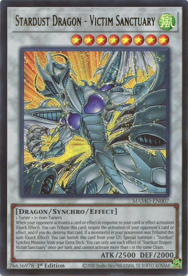 Image for Stardust Dragon - Victim Sanctuary (MAMO-EN007) (1st Edition) (Magnificent Monsters) (MAMO) - YuGiOh