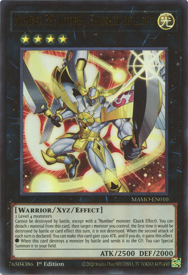 Image for Number 39: Utopia, Emissary of Light (MAMO-EN010) (1st Edition) (Magnificent Monsters) (MAMO) - YuGiOh