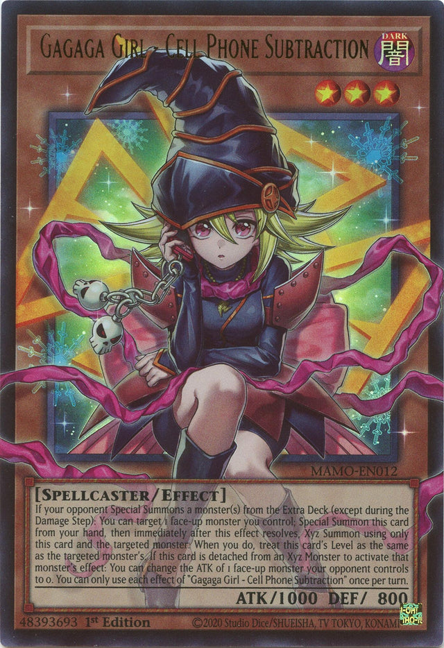 Image for Gagaga Girl - Cell Phone Subtraction (Extended Art) (MAMO-EN012) (1st Edition) (Magnificent Monsters) (MAMO) - YuGiOh