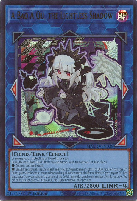 Image for A Bao A Qu, the Lightless Shadow (MAMO-EN038) (1st Edition) (Magnificent Monsters) (MAMO) - YuGiOh