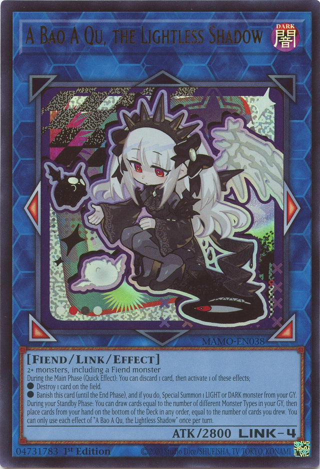 Image for A Bao A Qu, the Lightless Shadow (MAMO-EN038) (1st Edition) (Magnificent Monsters) (MAMO) - YuGiOh