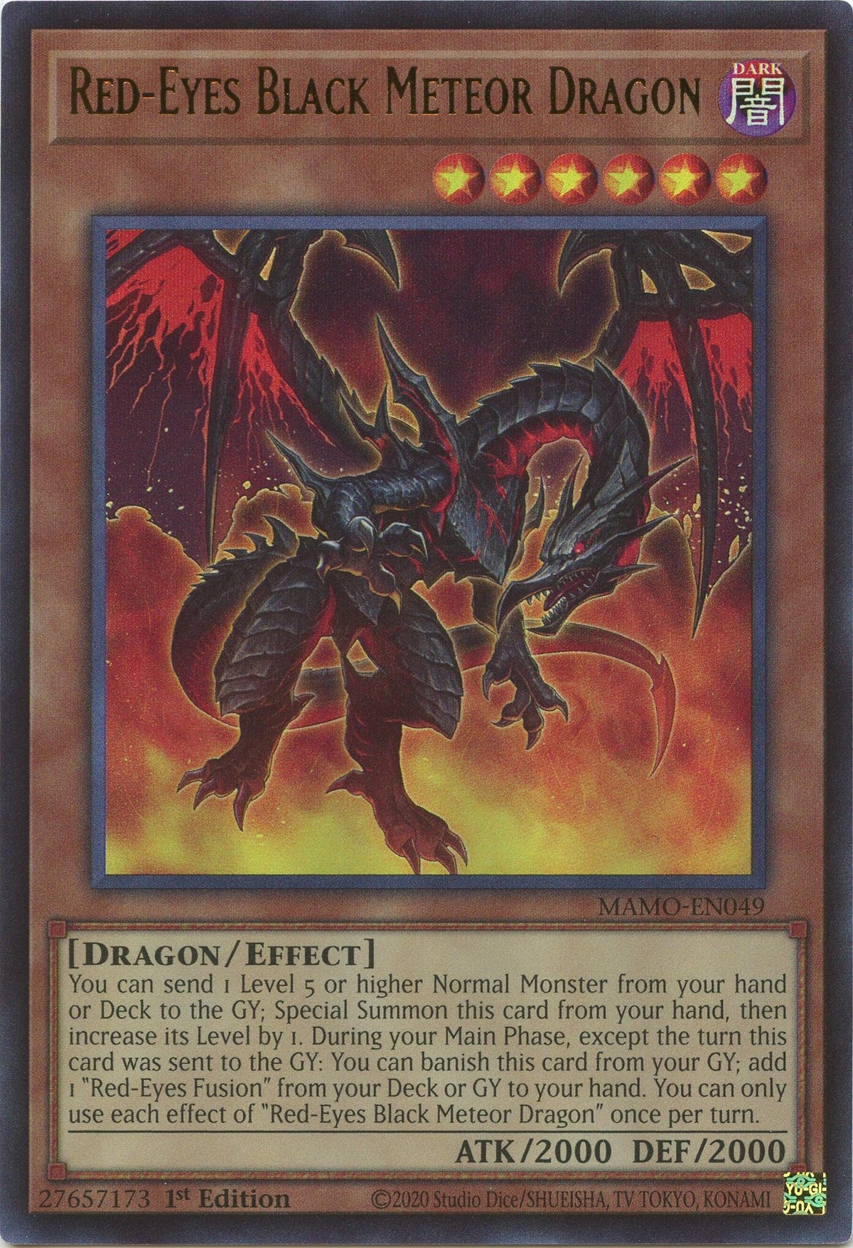 Image for Red-Eyes Black Meteor Dragon (MAMO-EN049) (1st Edition) (Magnificent Monsters) (MAMO) - YuGiOh