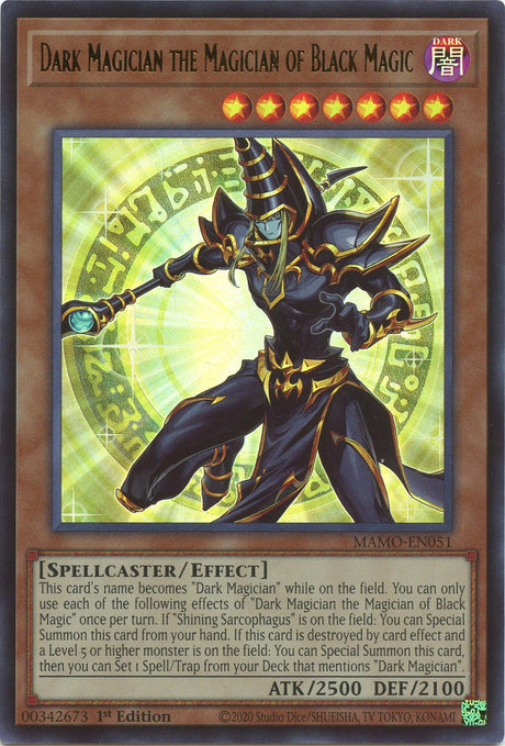 Image for Dark Magician the Magician of Black Magic (MAMO-EN051) (1st Edition) (Magnificent Monsters) (MAMO) - YuGiOh