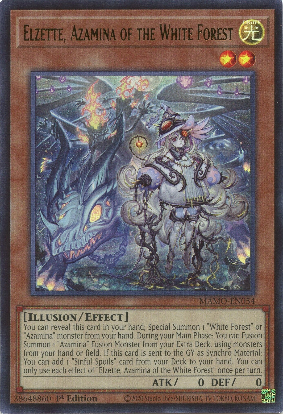 Image for Elzette, Azamina of the White Forest (MAMO-EN054) (1st Edition) (Magnificent Monsters) (MAMO) - YuGiOh