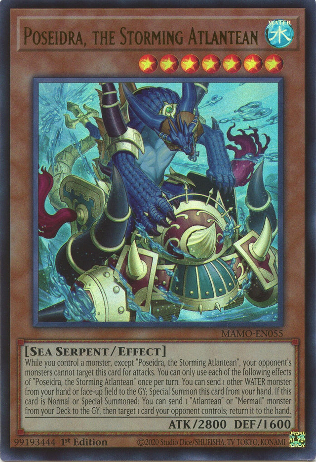 Image for Poseidra, the Storming Atlantean (MAMO-EN055) (1st Edition) (Magnificent Monsters) (MAMO) - YuGiOh