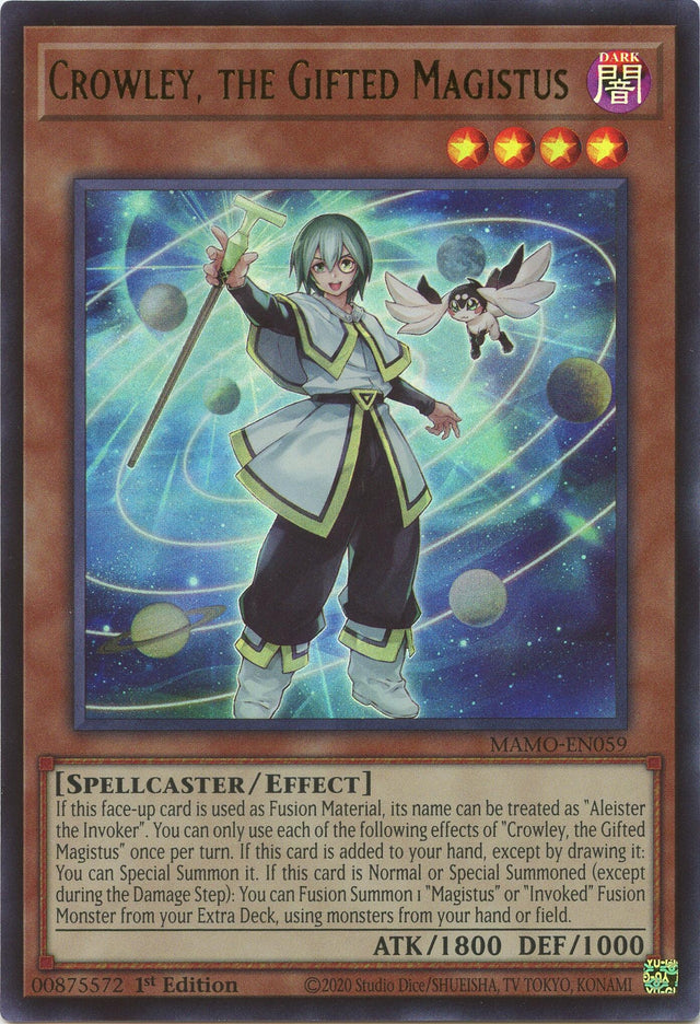 Image for Crowley, the Gifted Magistus (MAMO-EN059) (1st Edition) (Magnificent Monsters) (MAMO) - YuGiOh