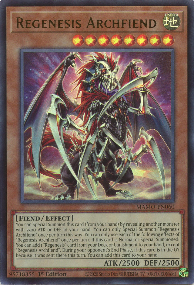 Image for Regenesis Archfiend (MAMO-EN060) (1st Edition) (Magnificent Monsters) (MAMO) - YuGiOh