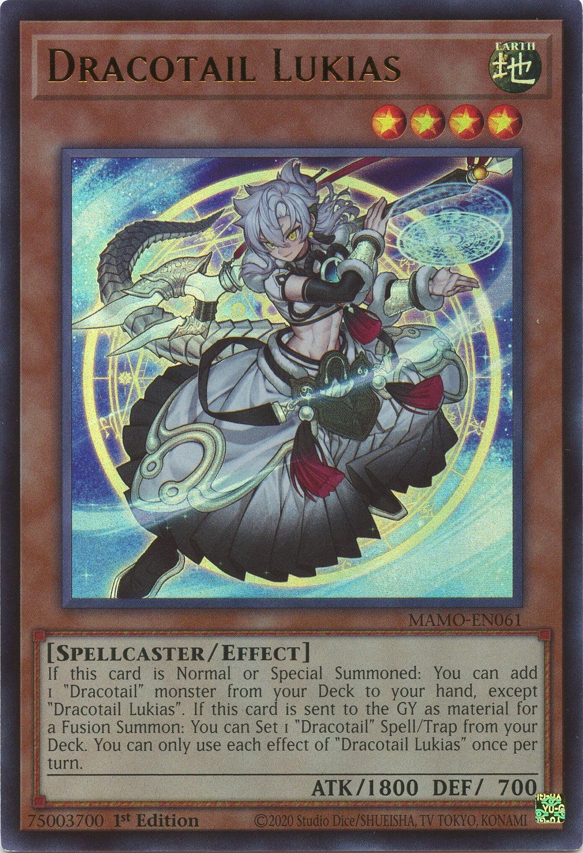 Image for Dracotail Lukias (MAMO-EN061) (1st Edition) (Magnificent Monsters) (MAMO) - YuGiOh